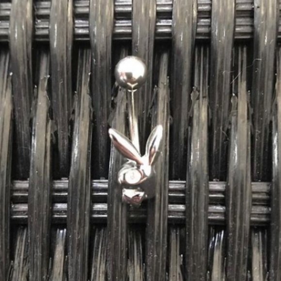 playboy sterling silver belly button navel ring jewelry - Picture 1 of 2